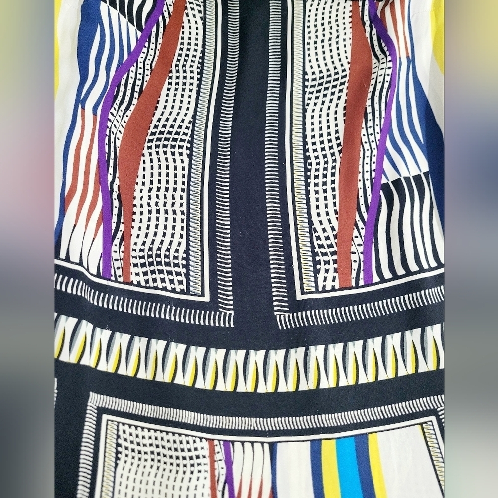Diane von Furstenberg Silk Blend Shift Dress Women’s Size 6 Geometric Print - Picture 6 of 14